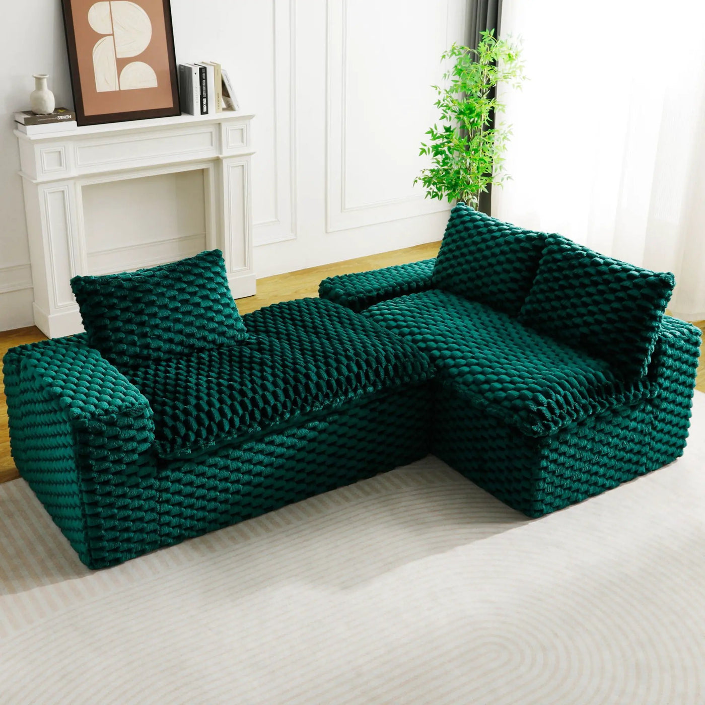 Modular Sofa, Convertible Twin Seat With Chaise Lounge by HouseOfZazla