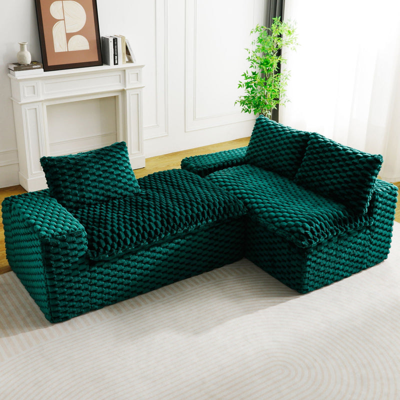 Modular Sofa, Convertible Twin Seat With Chaise Lounge by HouseOfZazla