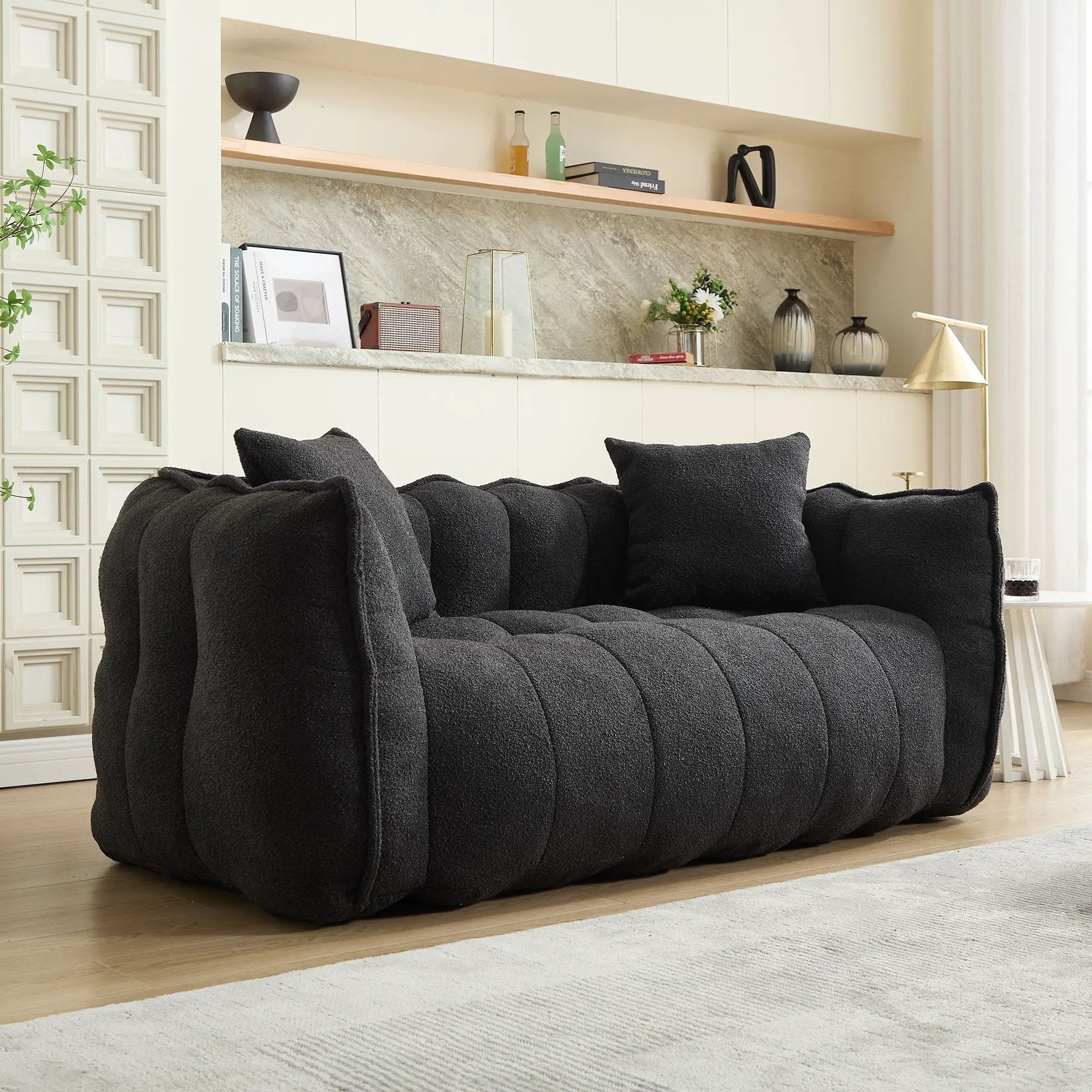 Cozy Beanbag Chair With High Resilience Foam Core For 2 by HouseOfZazla