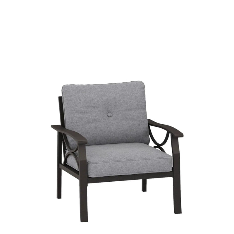 All Weather Armchairs With Cushions, Sculptural Design (Set of 2) - Gray / Khaki by HouseOfZazla