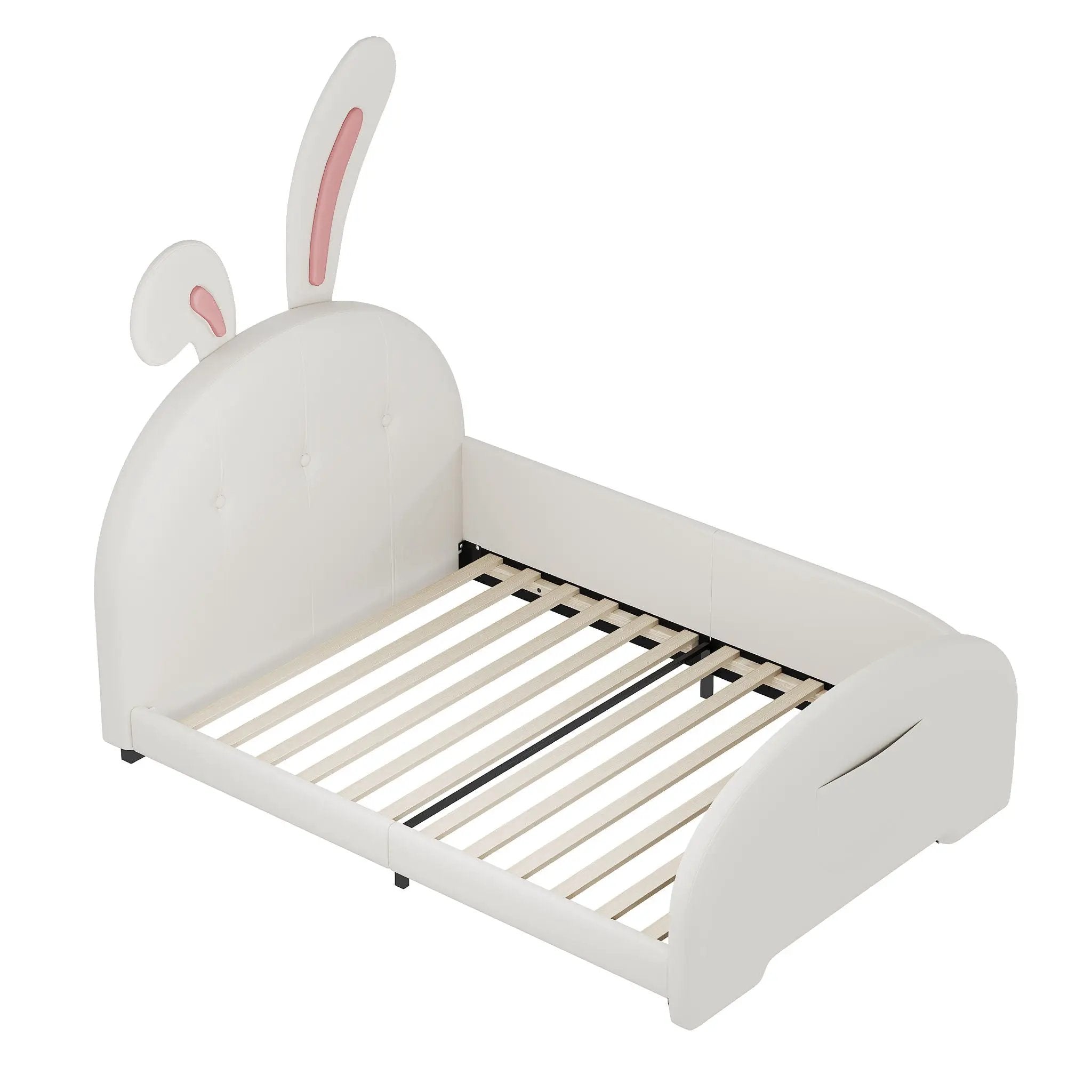 Upholstered Rabbit-Shape Princess Bed With Headboard And Footboard by Unique Piece Furniture