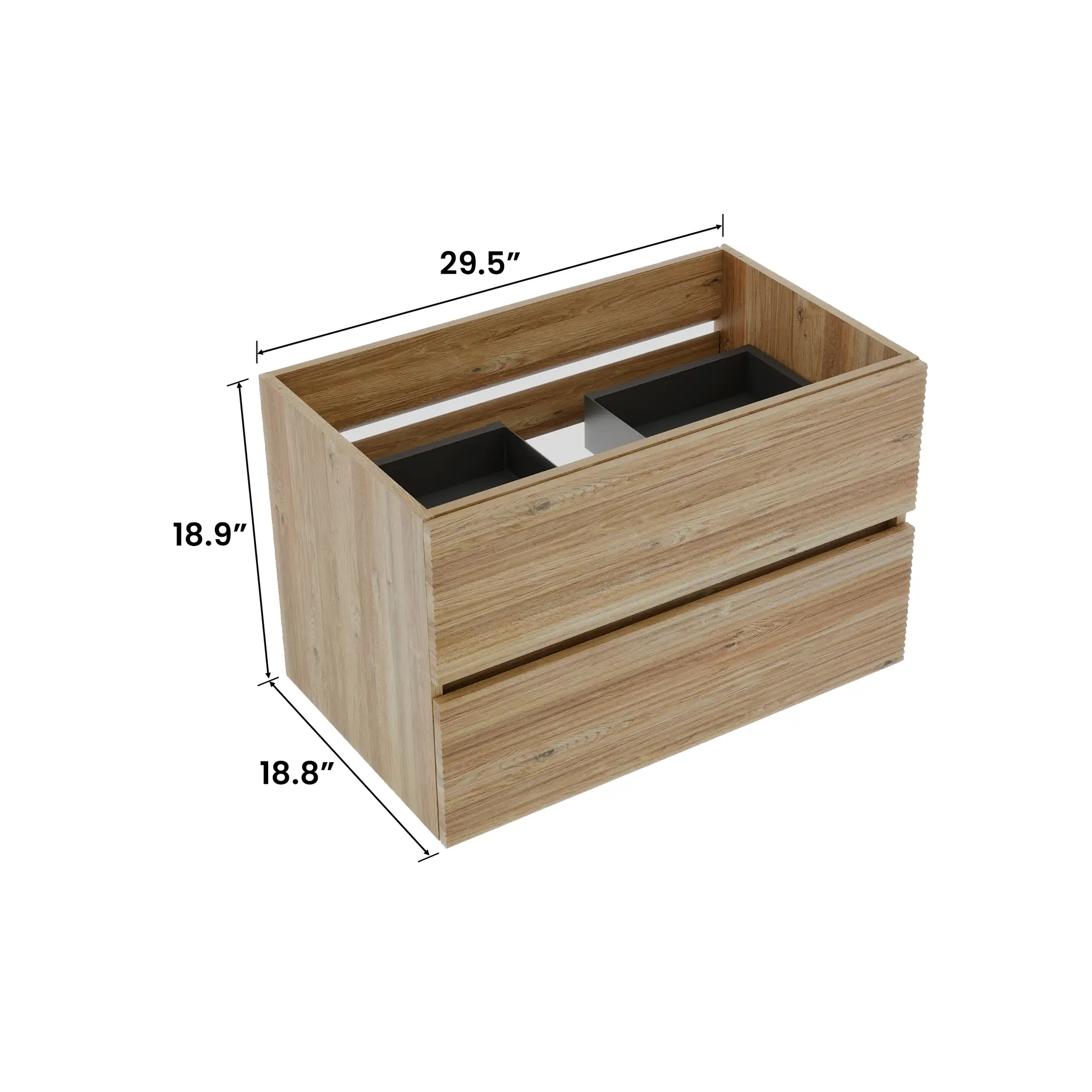 Grace 30 Rough Oak Bathroom Vanity by HouseOfZazla