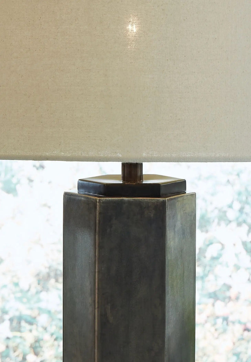 Dirkton - Metal Table Lamp - Antique Pewter Finish by Unique Piece Furniture