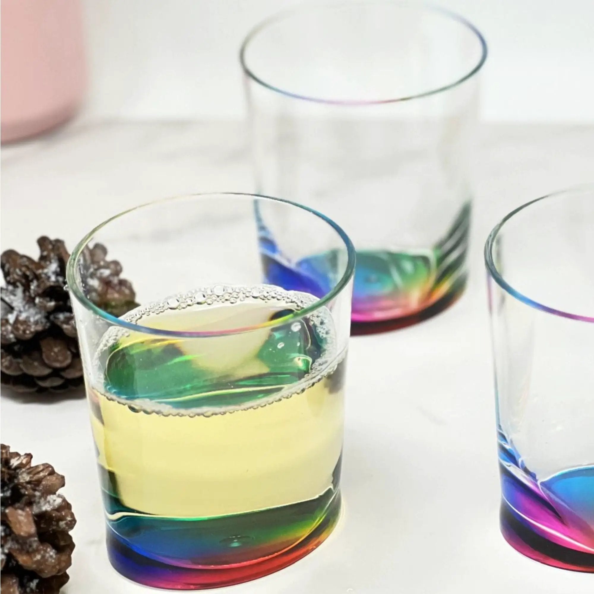 Halo - Oval Acrylic Glasses Drinking (Set of 4) Dof, Bpa Free Plastic Tumblers (12Oz) - Clear by HouseOfZazla