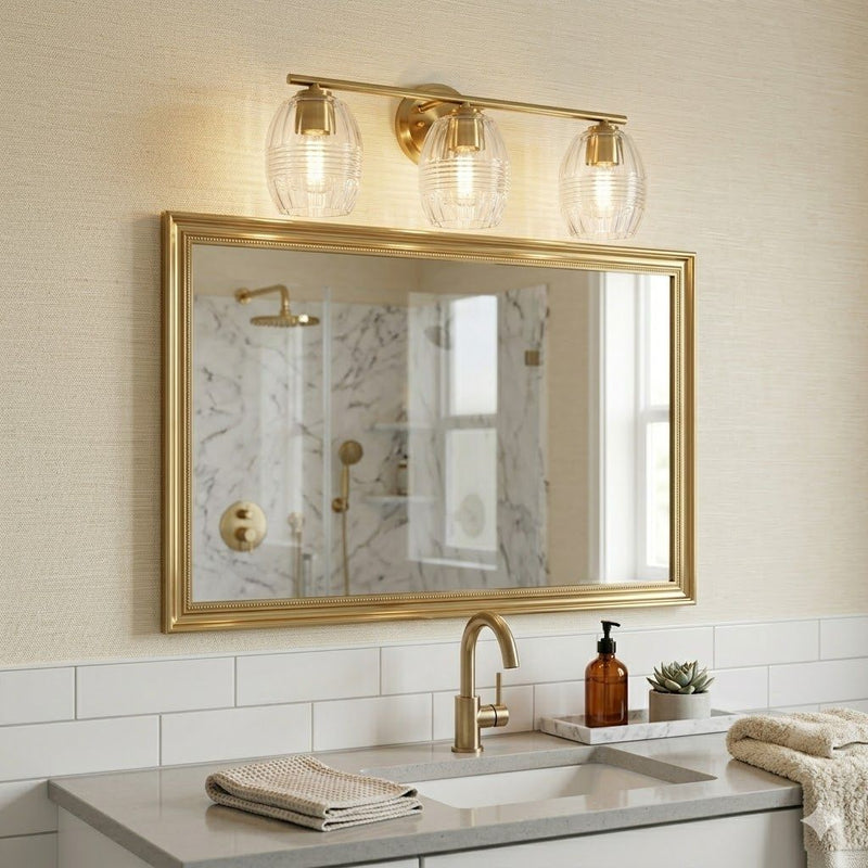 Luster 3 Lights Vanity With Clear Glass, photo 3 of 10