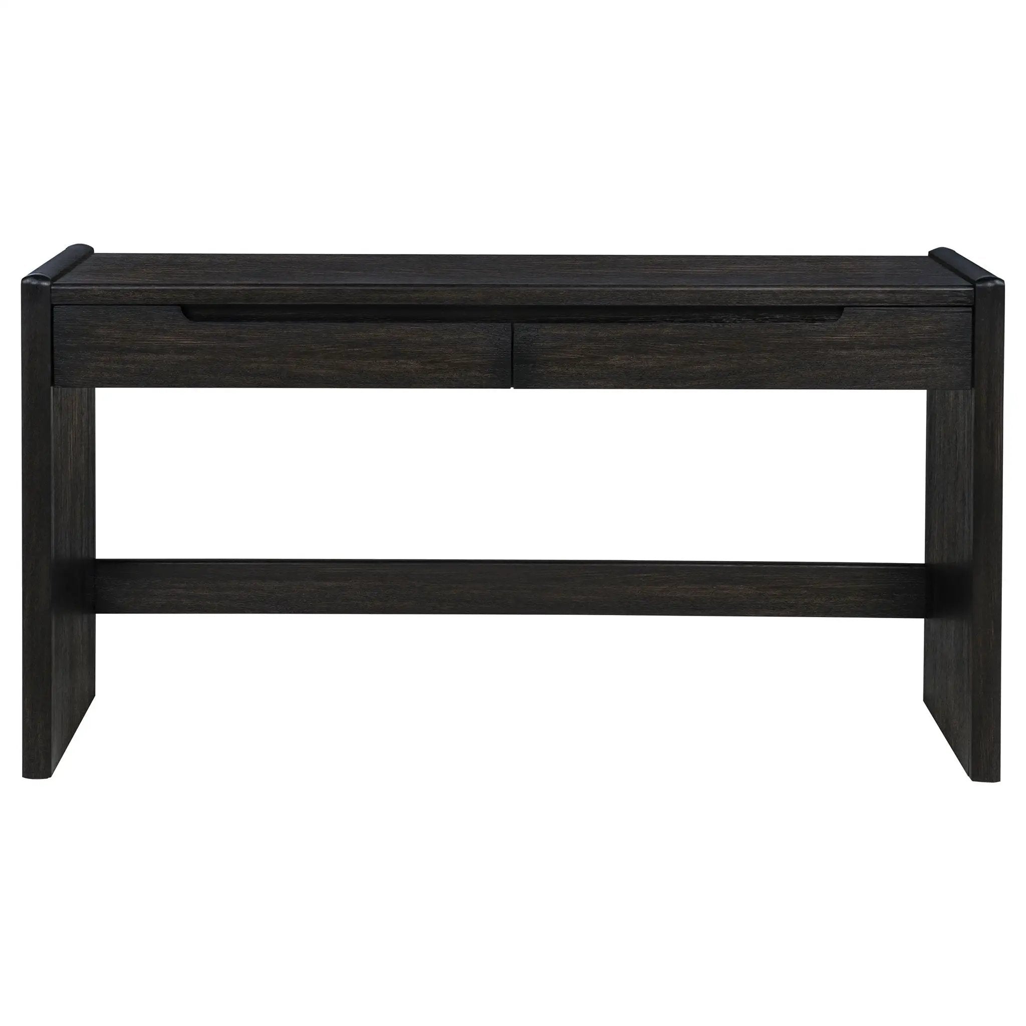 Leandro 2-drawer Home Office Writing Desk Burnished Black by Unique Piece Furniture