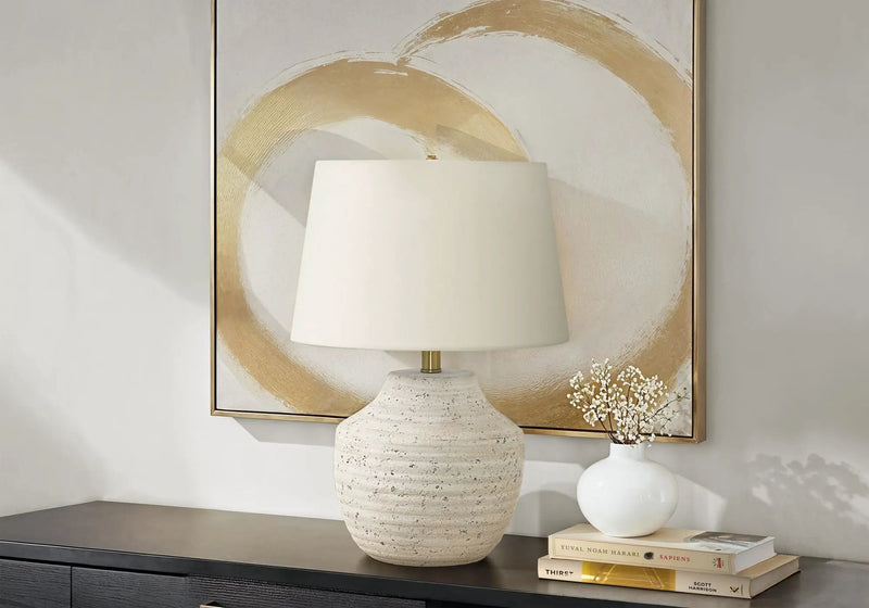 Modern Lighting Table Lamp Concrete Cream by HouseOfZazla
