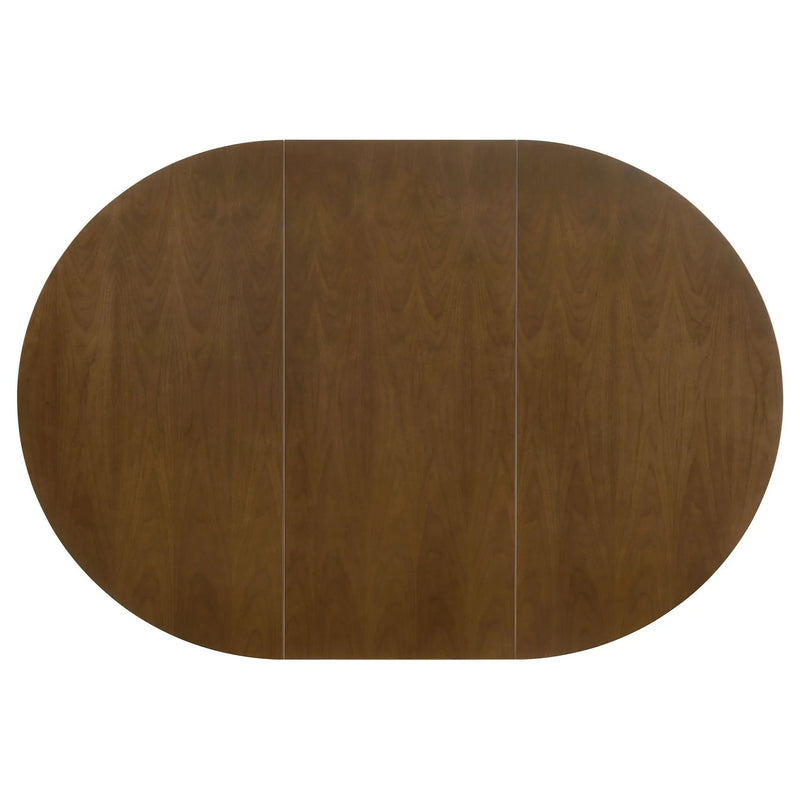 Jedda Oval 60-inch Extension Leaf Dining Table Dark Walnut by Unique Piece Furniture