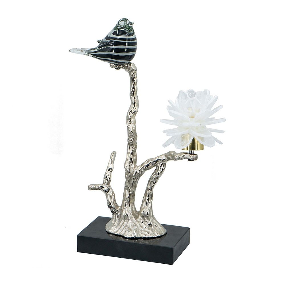 Aluminum Candle Holder with Marble Stand - Pearl Silver or Gold, photo 6 of 26
