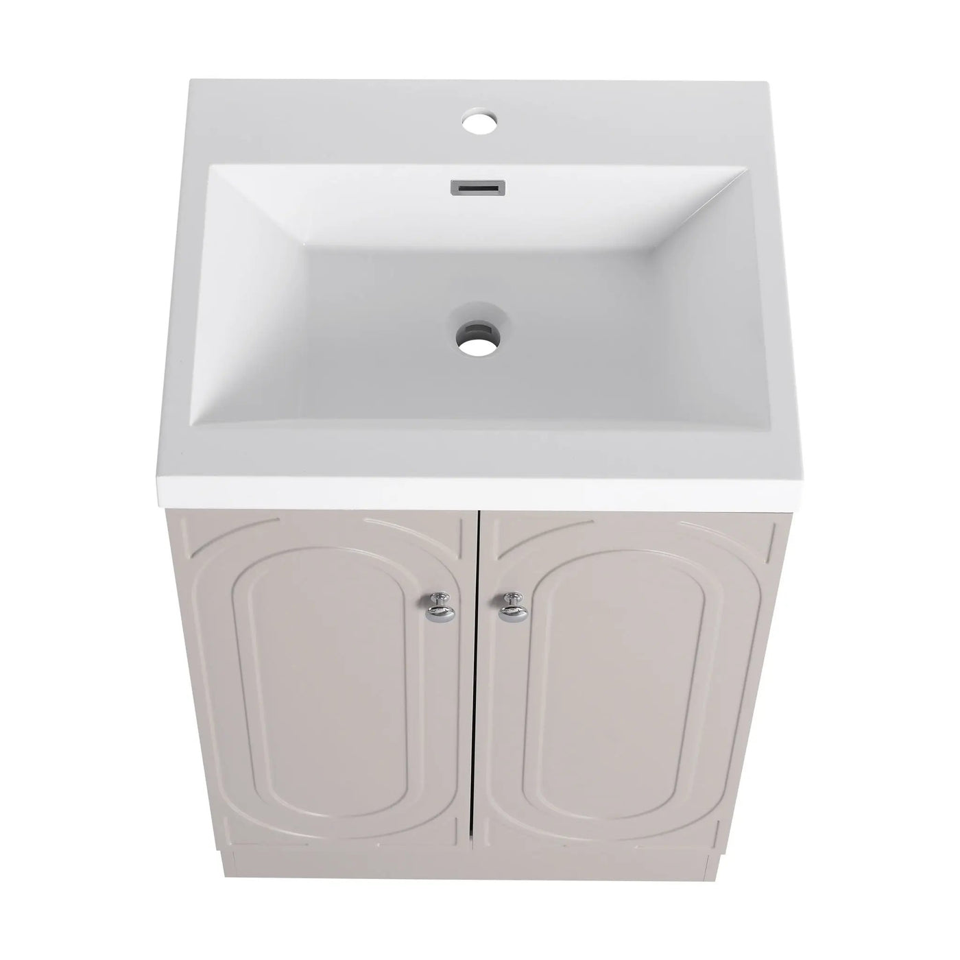 Contemporary Freestanding Bathroom Vanity With Resin Sink & Soft-Close Cabinet Doors by HouseOfZazla
