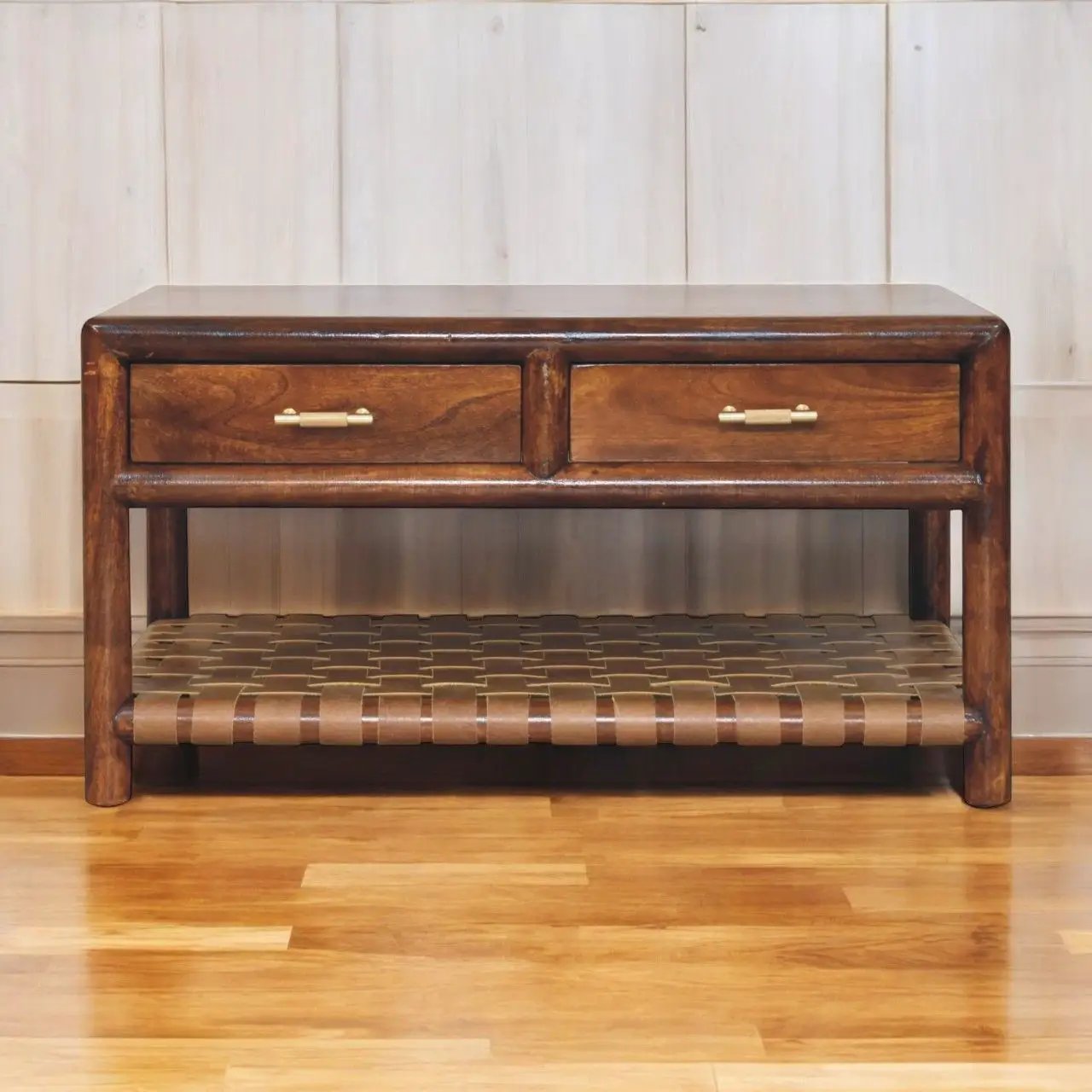 Regency - Woven Console Table With 2 Drawers - Brown by HouseOfZazla