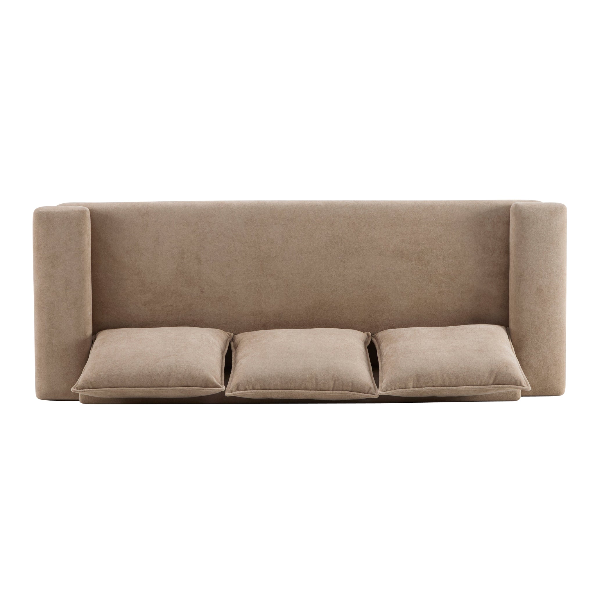Algora 84.5 in. 3 Seater Modern Upholstered Velvet Sofa, Nomad by HouseOfZazla