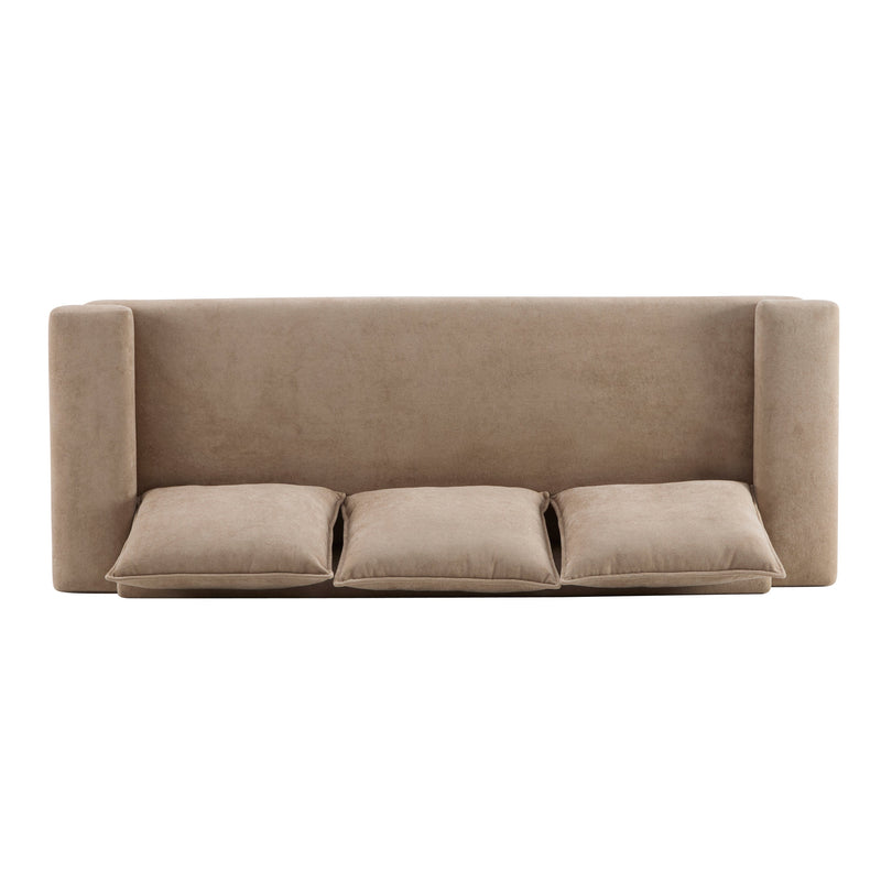 Algora 84.5 in. 3 Seater Modern Upholstered Velvet Sofa, Nomad by HouseOfZazla