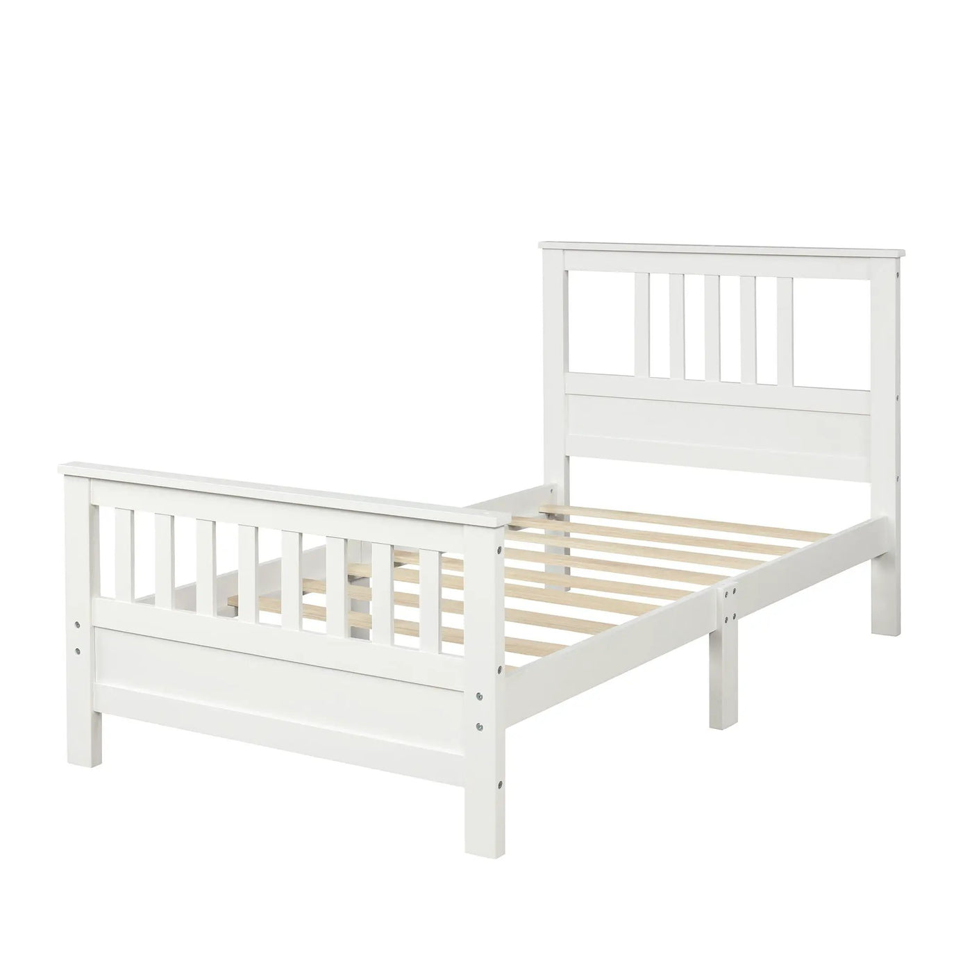 Platform Bed With Paneled Headboard And Footboard by HouseOfZazla