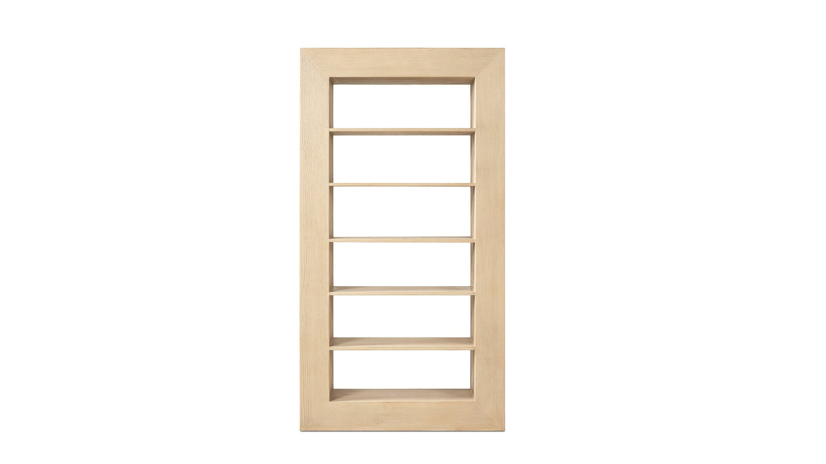 82-Inch Open Back Wood Display Shelf with Brushed Finish, photo 5 of 5