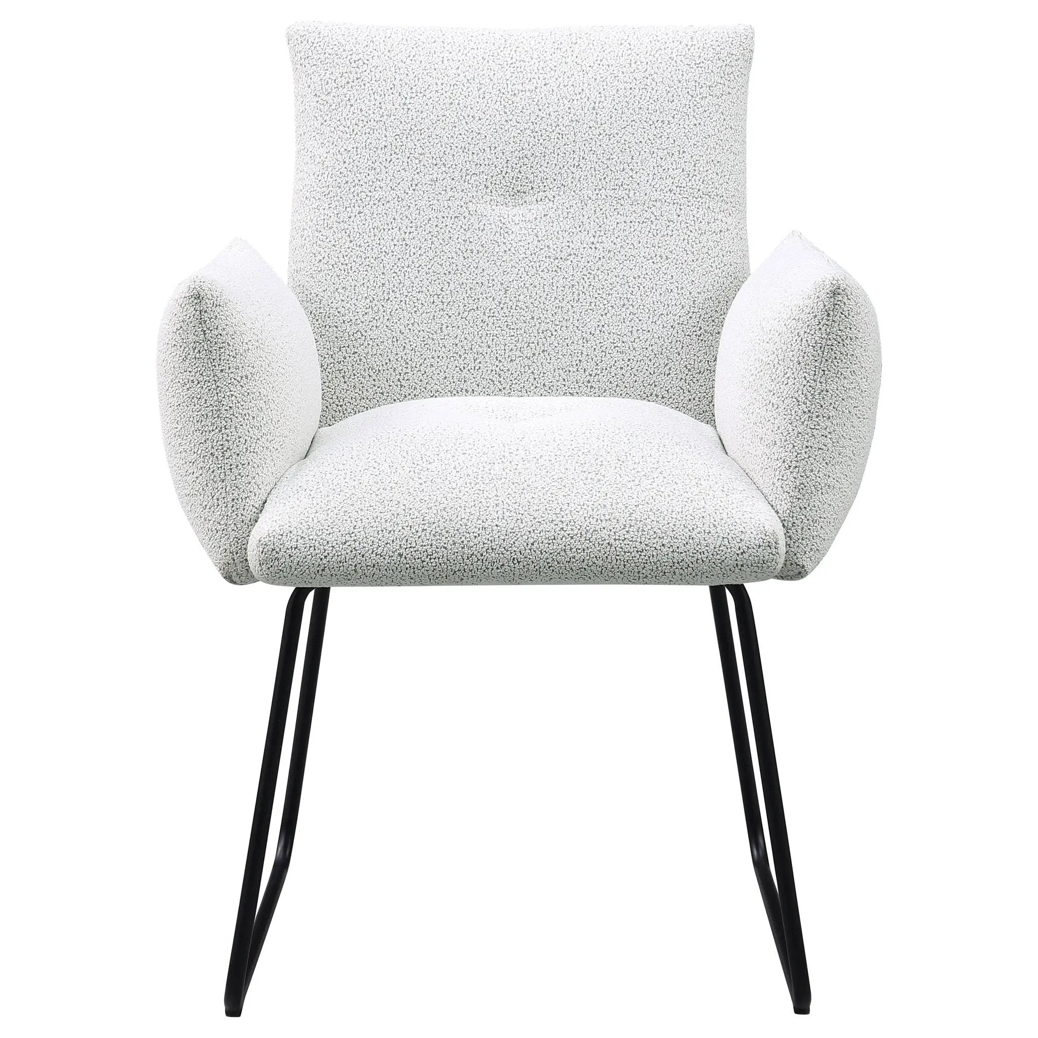 Donica - Upholstered Dining Arm Chair (Set of 2) - Light Gray by HouseOfZazla