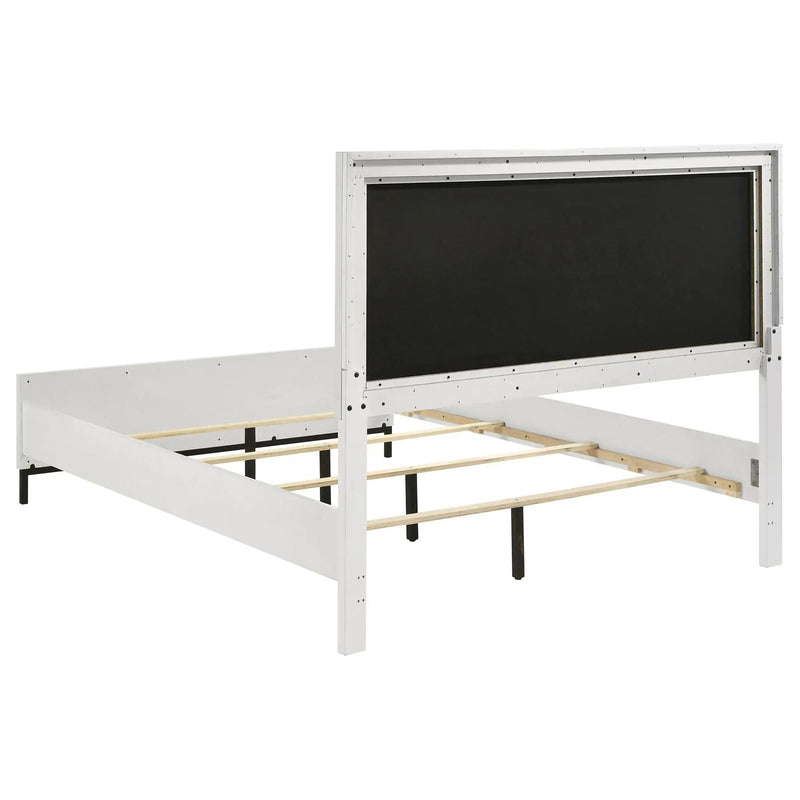 Sonora Queen Upholstered Panel Bed White by Unique Piece Furniture
