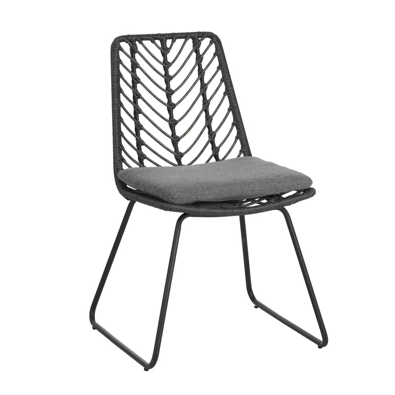 DEJA Chair 2PCS with 2 Cushions, Gray by HouseOfZazla
