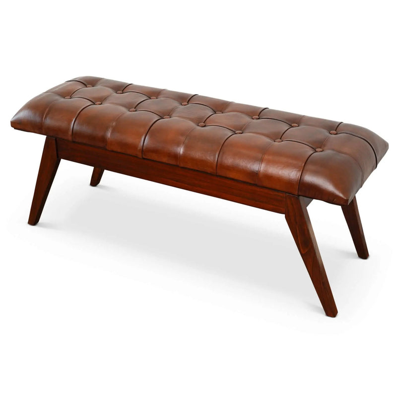 Maja - Bench - Cognac / Dark Brown by Unique Piece Furniture