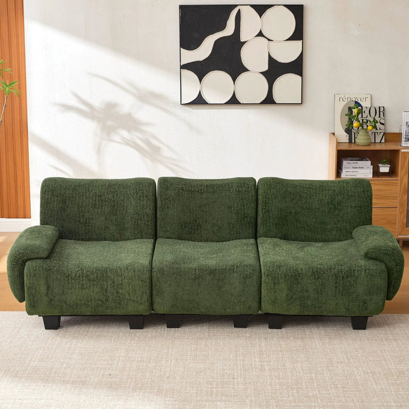 3 Seater Sofa Couch With Curved Armrests by HouseOfZazla