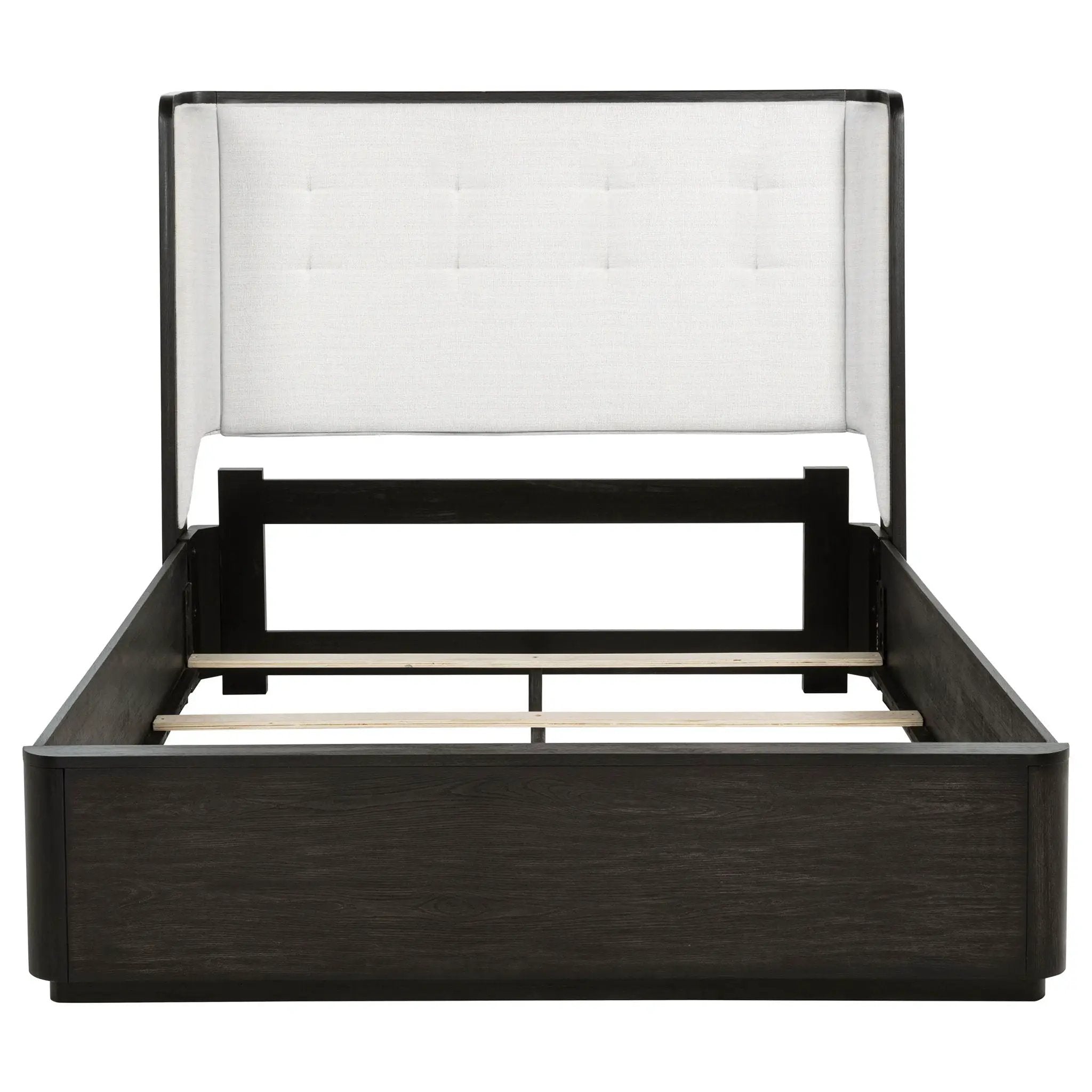 Leandro 55-inch Queen Wingback Bed Burnished Black by Unique Piece Furniture
