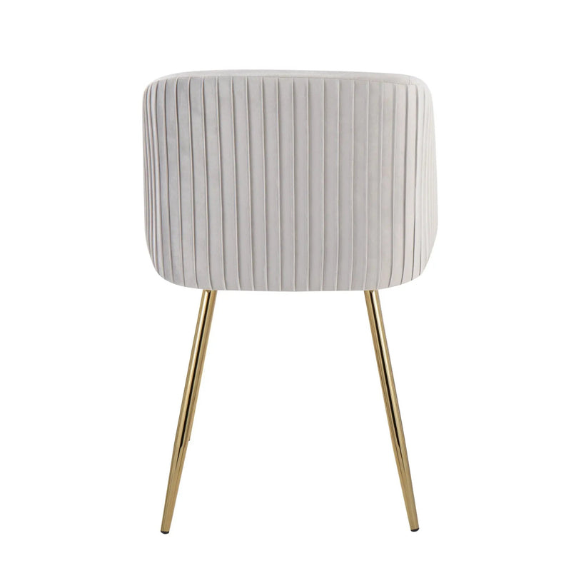 Fran - Pleated Waves Contemporary Chair (Set of 2) by Unique Piece Furniture