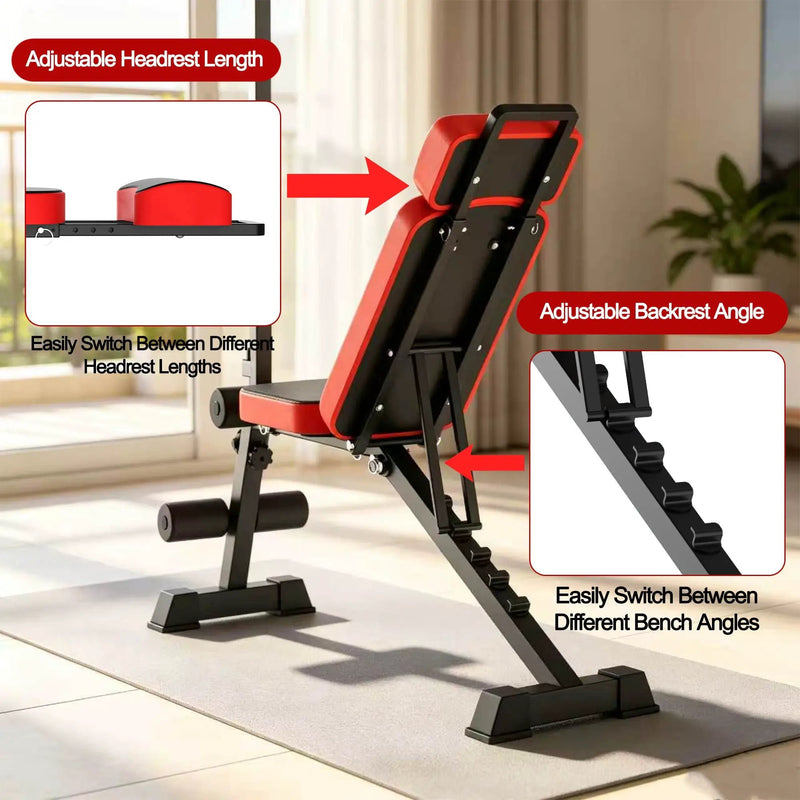 Multi-Functional Weight Bench with Pulley System and Adjustable Backrest by HouseOfZazla
