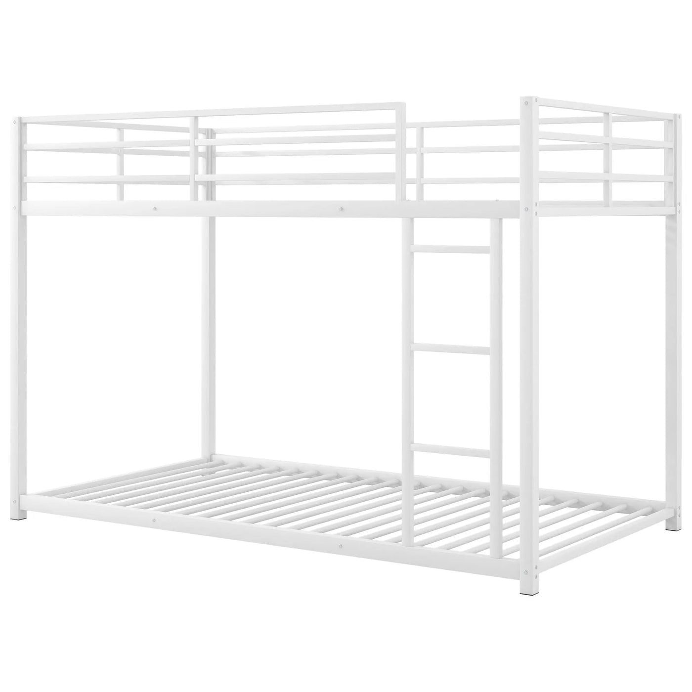 Metal Bunk Bed, Low Bunk Bed With Ladder by HouseOfZazla