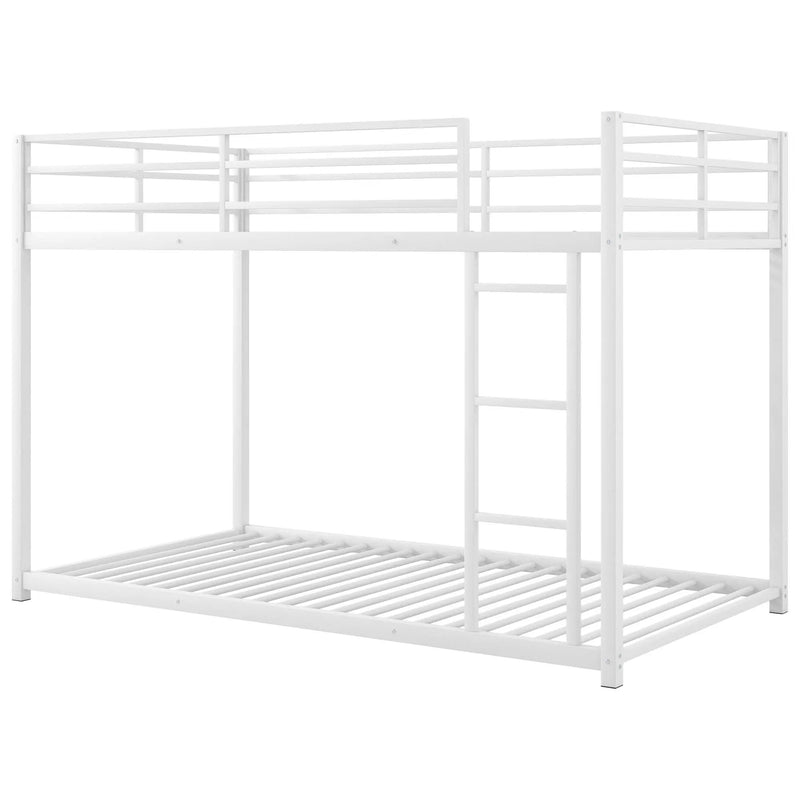 Metal Bunk Bed, Low Bunk Bed With Ladder by HouseOfZazla