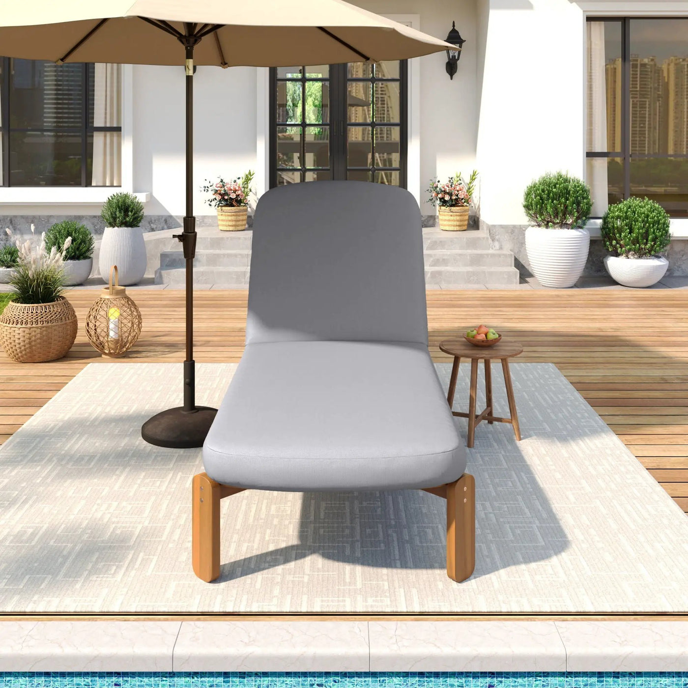 Outdoor Chaise Lounge With Adjustable Backrest by HouseOfZazla