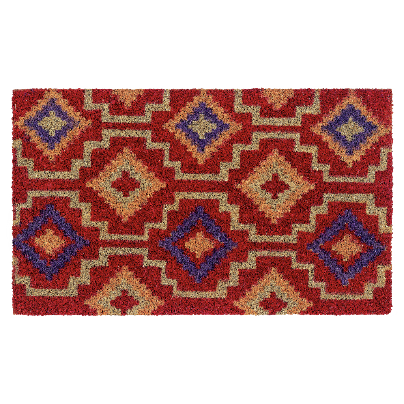 Lhasa Kilim - Red Coir Doormat by Fab Habitat