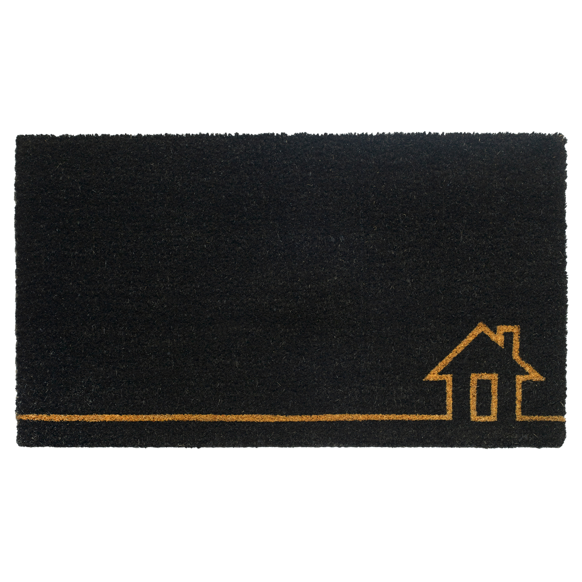 Home View - Black Coir Doormat by Fab Habitat