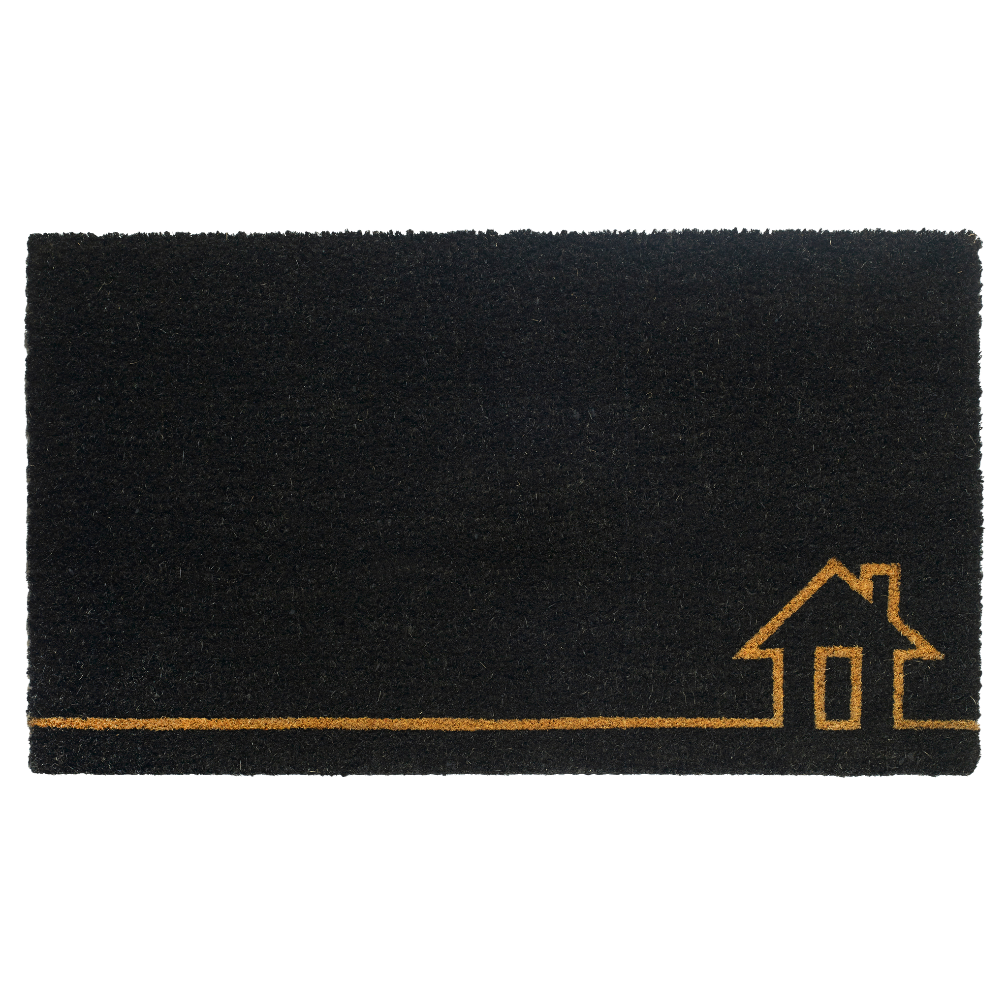 Home View - Black Coir Doormat by Fab Habitat