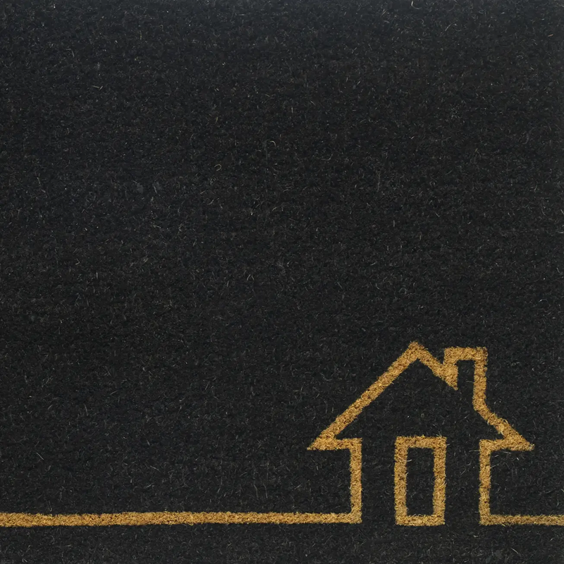Home View - Black Coir Doormat by Fab Habitat