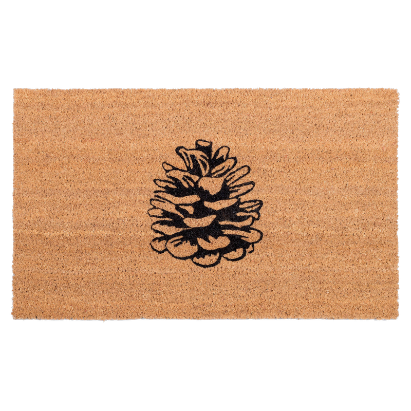 Nature Lover Pine Cone Coir Doormat by Fab Habitat