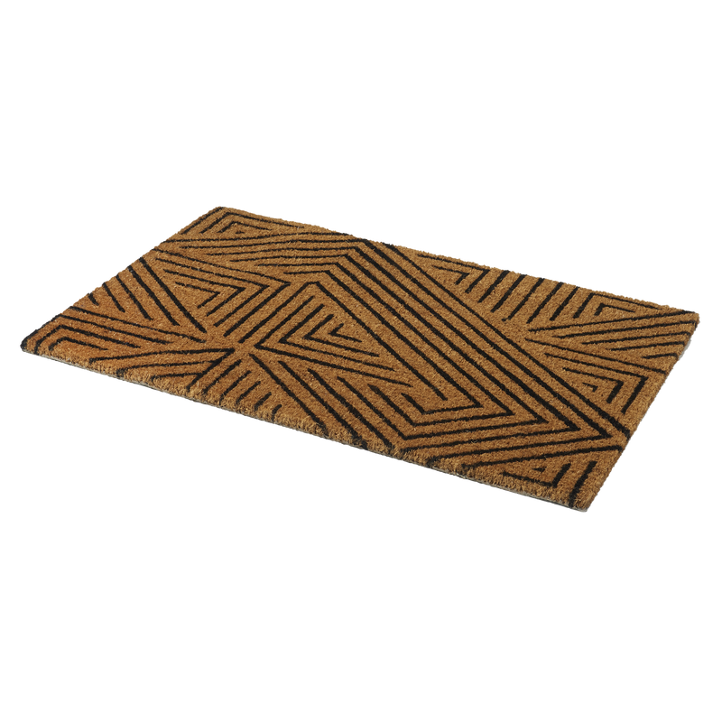 Tokyo - Black Coir Doormat by Fab Habitat