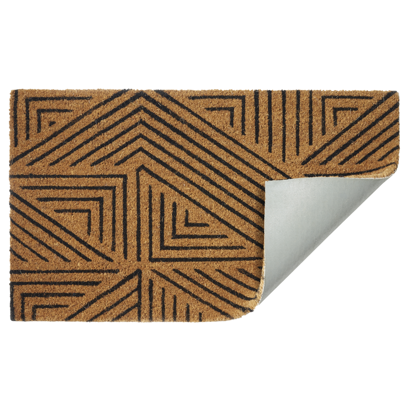 Tokyo - Black Coir Doormat by Fab Habitat
