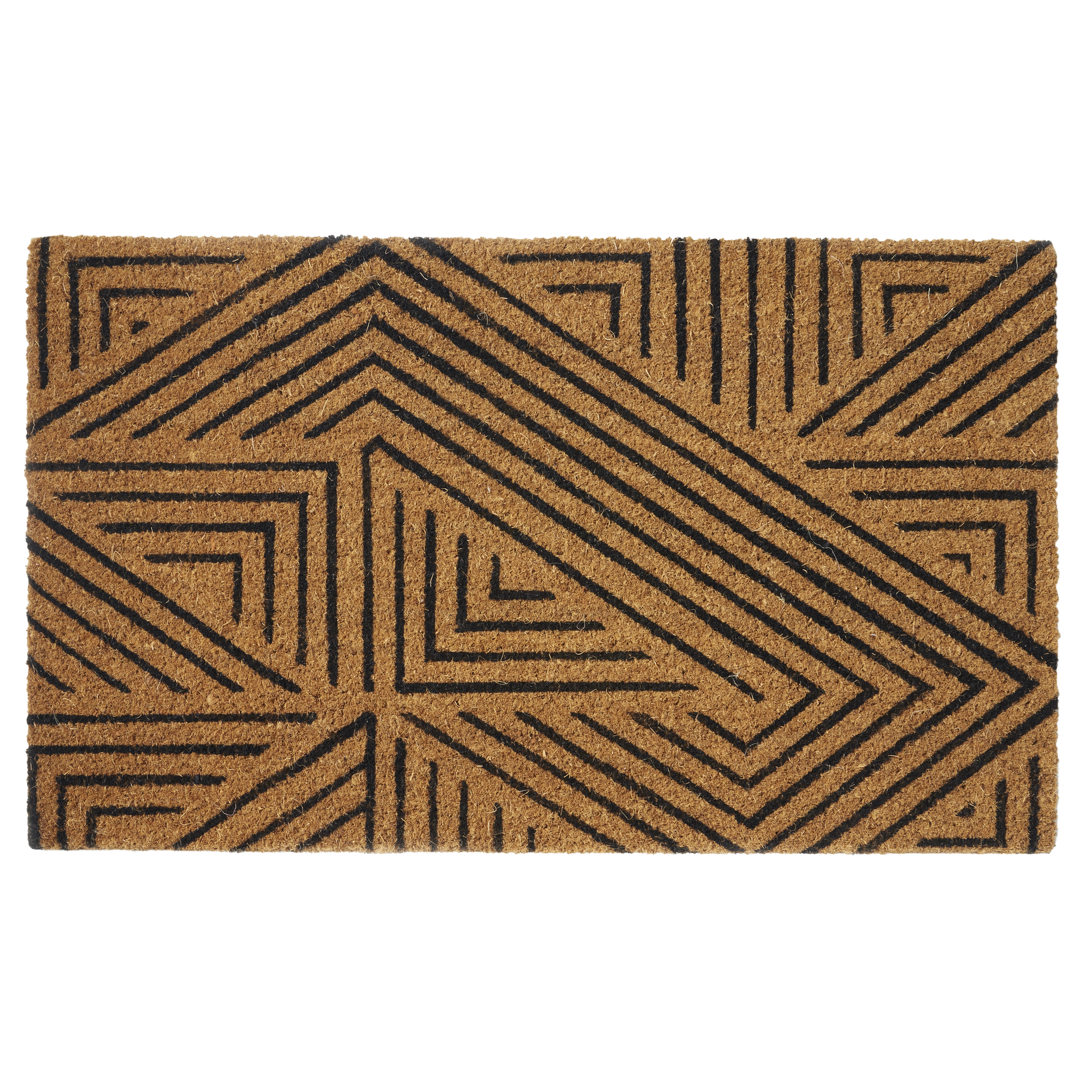 Tokyo - Black Coir Doormat by Fab Habitat