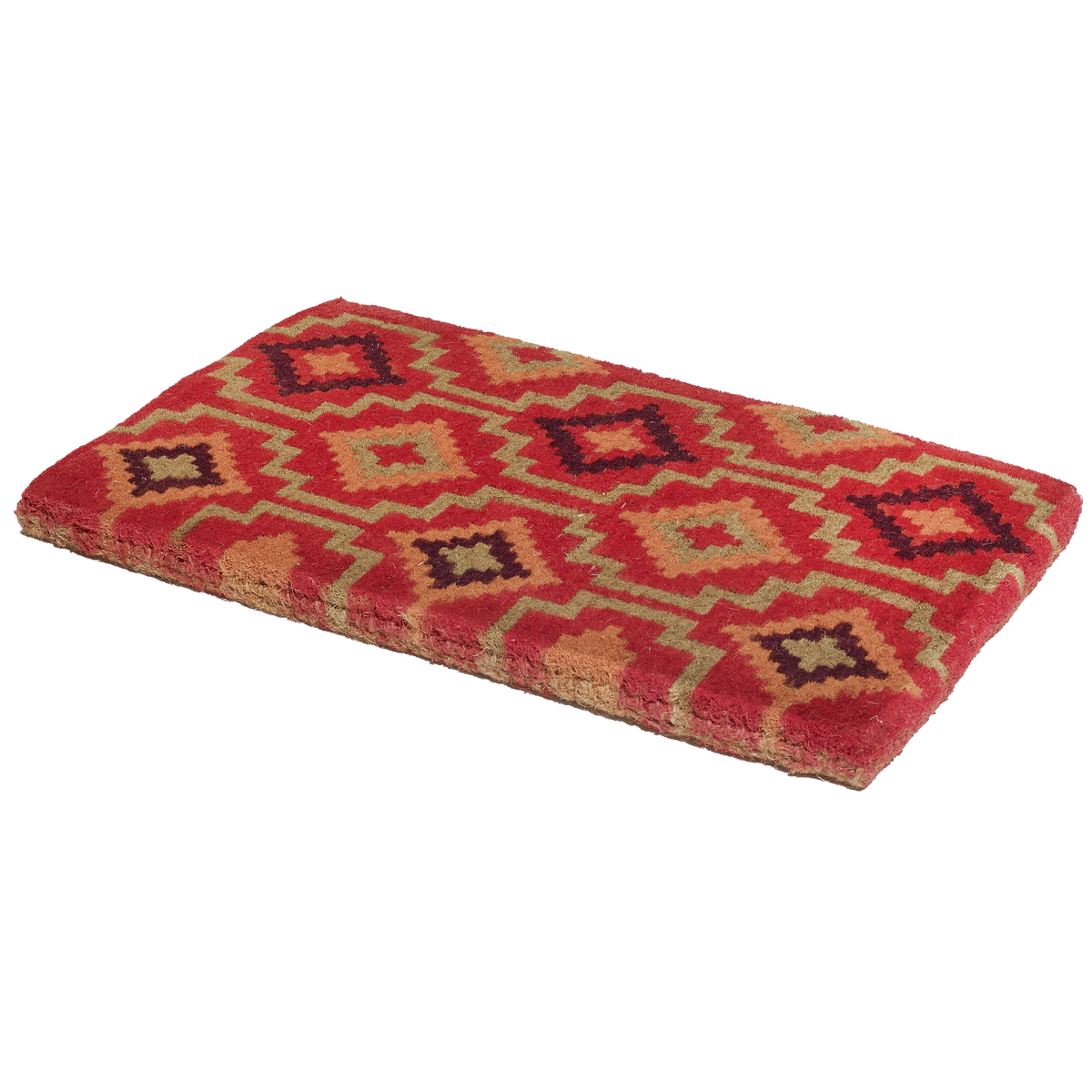 Lhasa Kilim Red Coir Doormat, photo 3 of 31