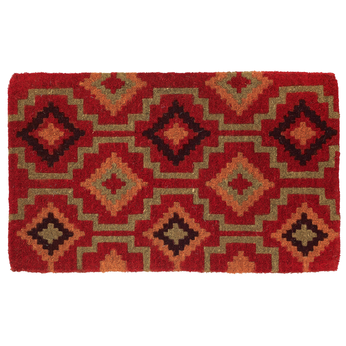 Lhasa Kilim Red Coir Doormat, photo 2 of 31
