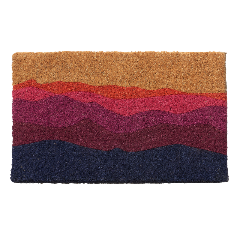 Shades of Dawn Doormat (18" x 30" Thick) Handwoven, Durable by Fab Habitat