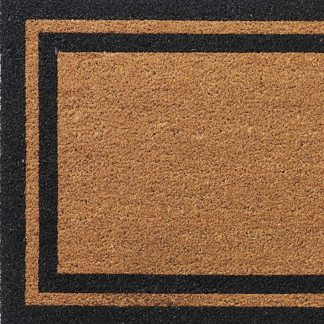 Double Black Border Coir Doormat by Fab Habitat