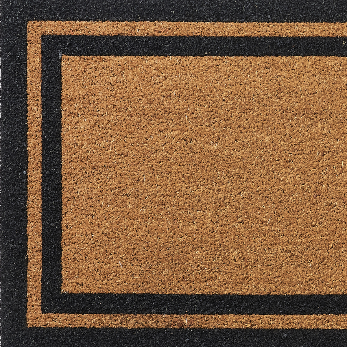 Double Black Border Coir Doormat, detail