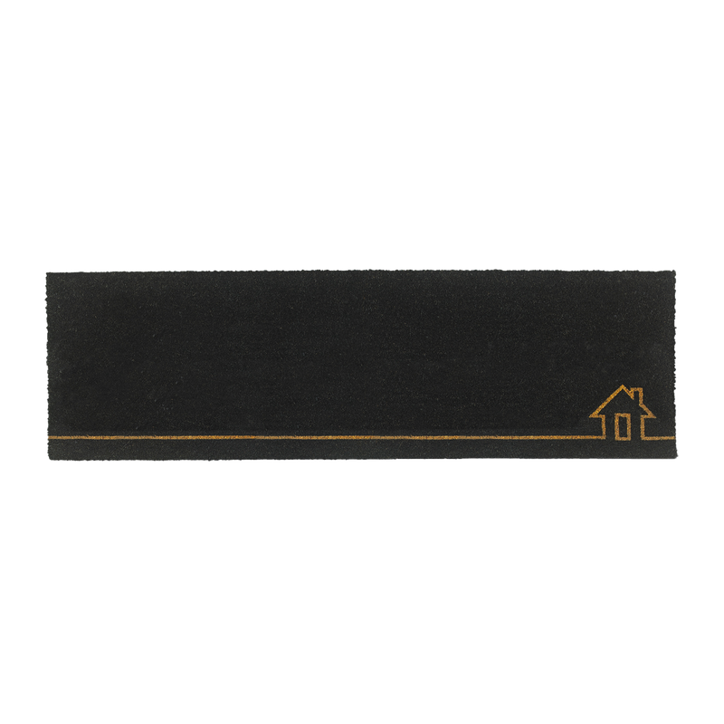 Home View - Black Coir Doormat by Fab Habitat