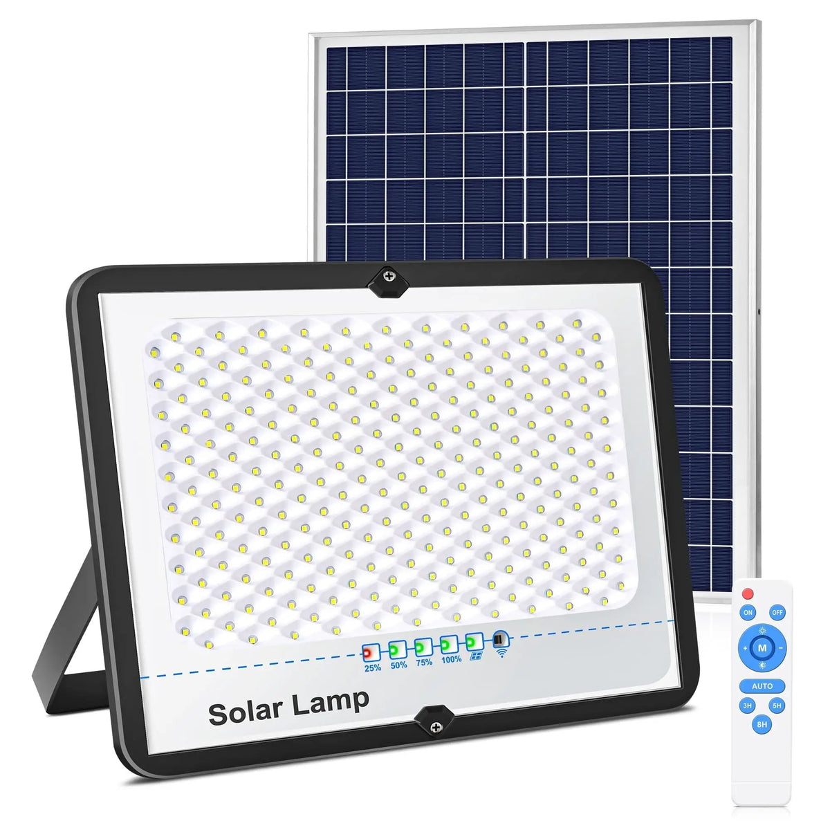 1800W Solar Flood Lights Outdoor - Solar Parking Lot Lights Dusk to Dawn IP67 Waterproof Security Commercial Lighting with 16ft Cables by Outdoor Solar Outlet