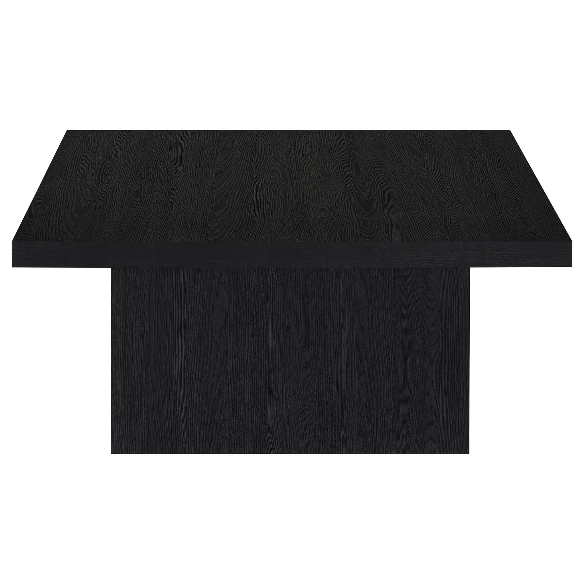 Devar Square Engineered Wood Cocktail Coffee Table Black by Unique Piece Furniture