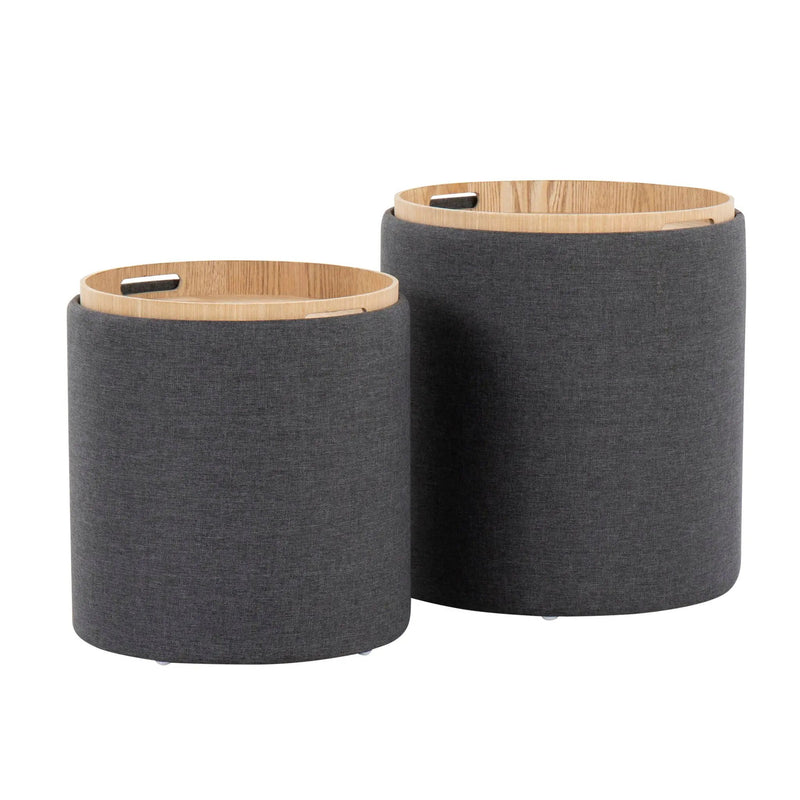 Tray - Contemporary Nesting Ottoman Set by Unique Piece Furniture