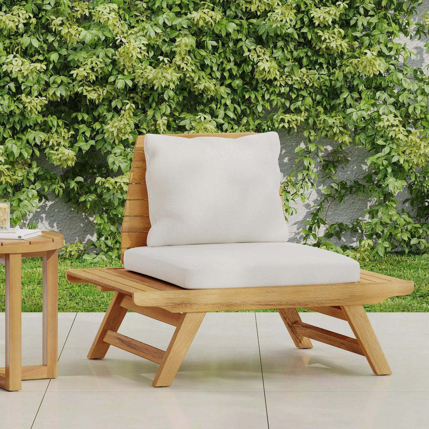 Sedona Outdoor Club Chair With Slatted Design by HouseOfZazla