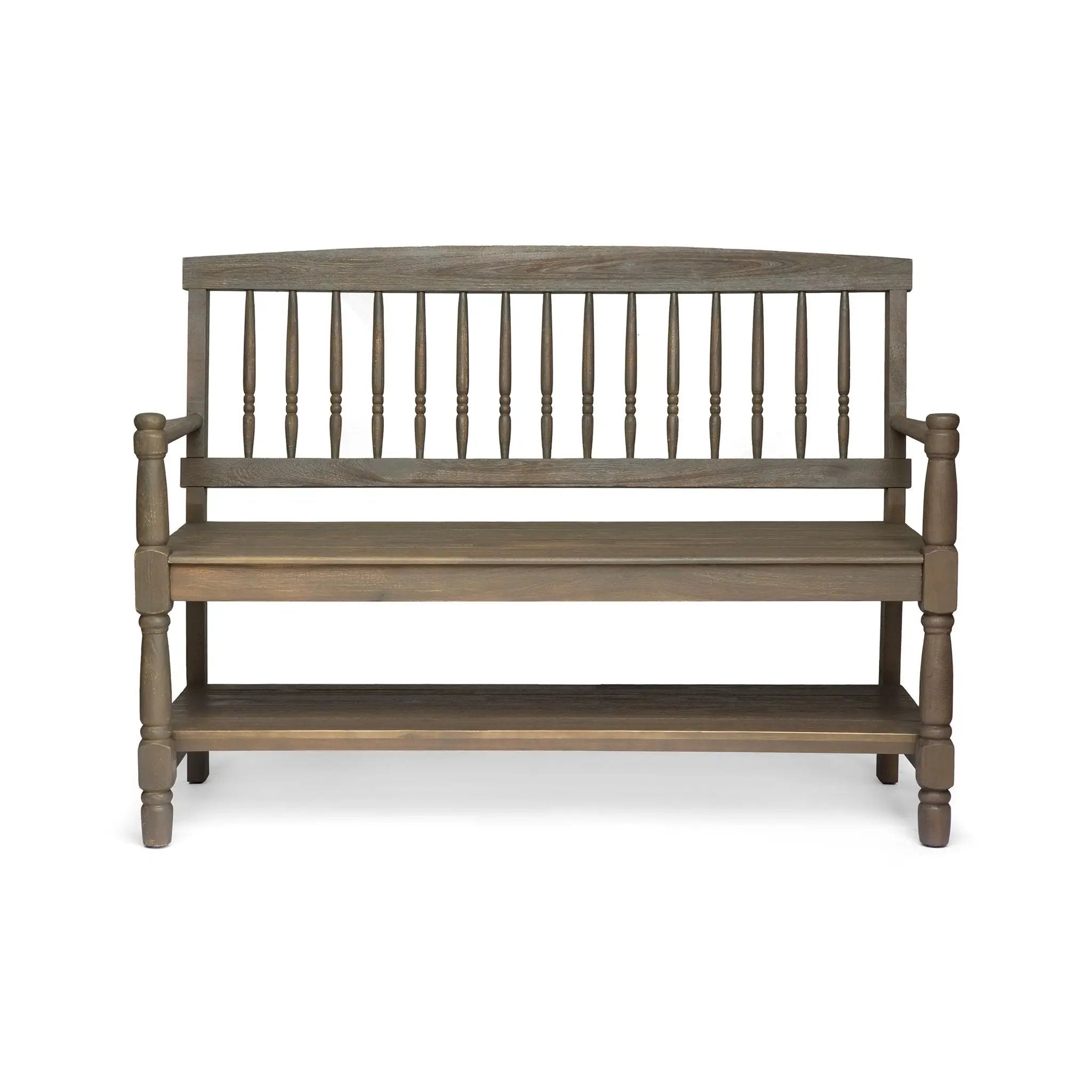 Imperial Bench With Built-In Shelf by HouseOfZazla
