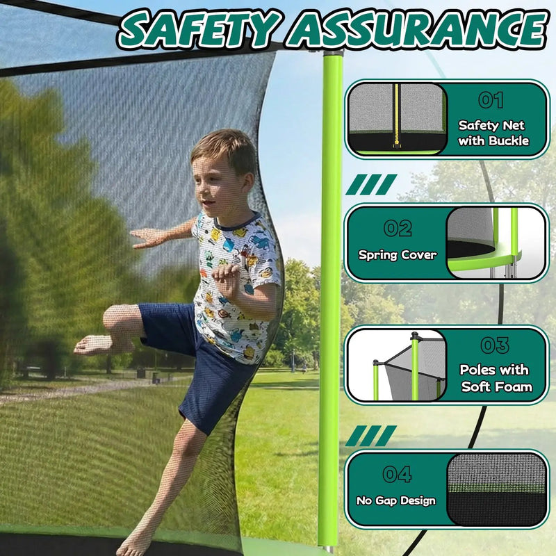10FT Trampoline with Basketball Hoop and Ladder by HouseOfZazla